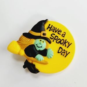 Vintage American Greeting Corp. Halloween Witch Brooch/Pin